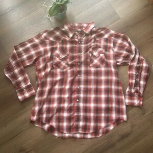 Plains Western Snap Vintsge Shirt !! XL
